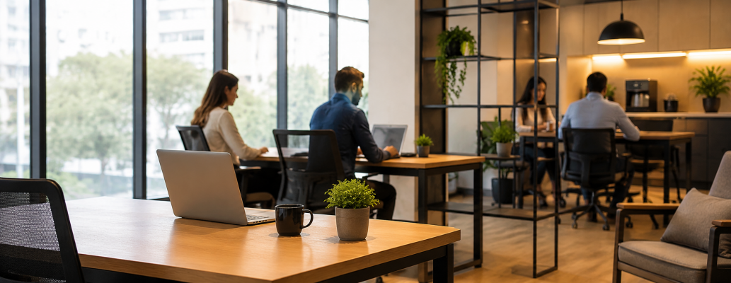 Coworking com contrato flexível em SP