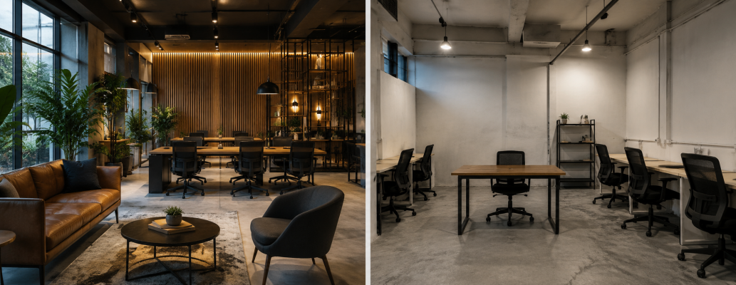 coworking premium e coworking básico