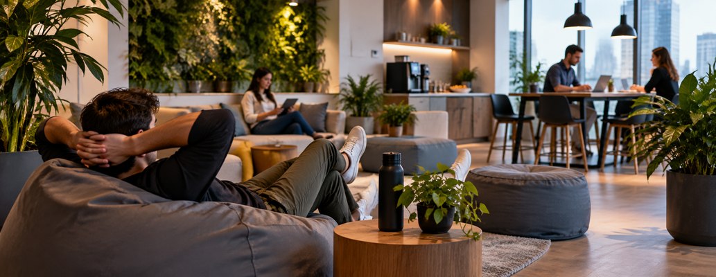 Lounge de descompressão: como pausas estratégicas favorecem a produtividade